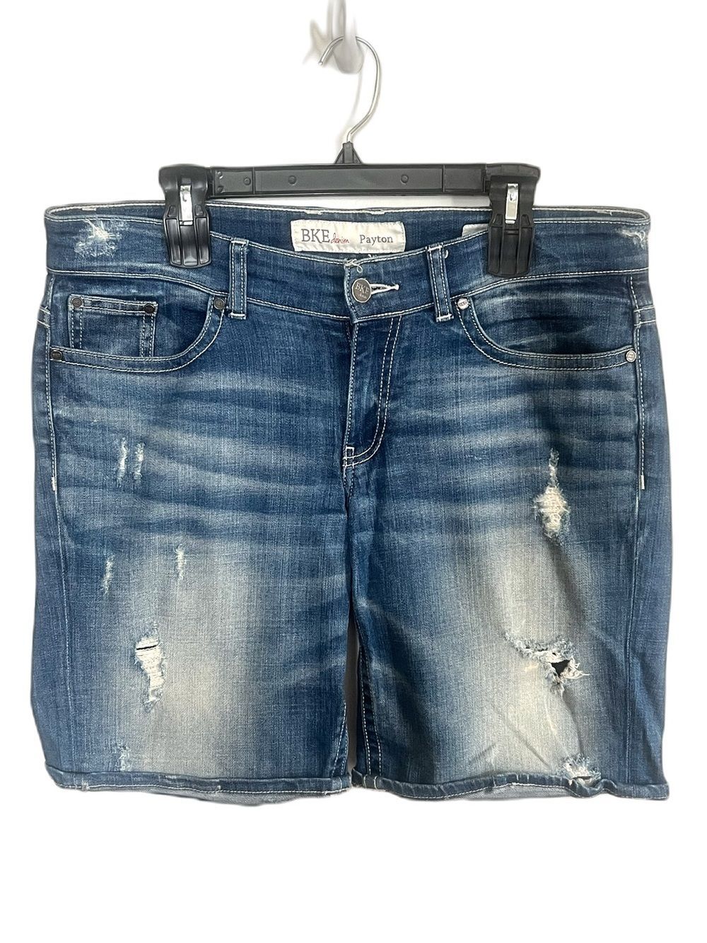 BKE Payton Curvy Relaxed Fit Women’s Destructed Distressed Denim Jean Shorts